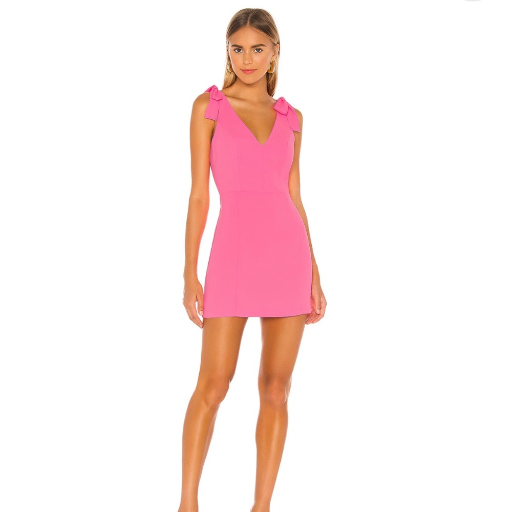 Amanda Uprichard Allora Dress in Shocking Pink